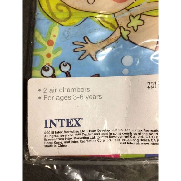 Mermaid Inflatable Armbands 2 Pair 2 pcs girls pool floaties for ages 3-6 - Picture 4 of 5